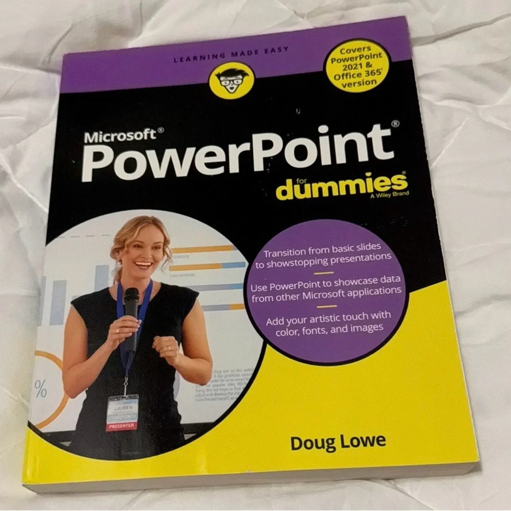 Microsoft PowerPoint for Dummies - Black and Yellow Cover